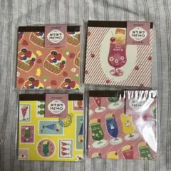 残量多★ロフト限定　古川紙工　レトロ日記　がらがらメモ4点セット　クリームソーダのサムネイル