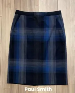 PaulSmith 青と黒のチェック タイトスカート