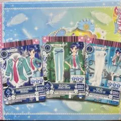 アイカツカード エメラルドストライプジャケット ライトブルースキニー 霧矢あおい