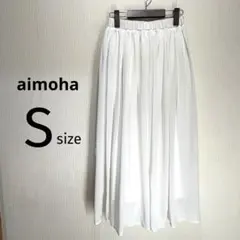 aimoha アイモハ シフォン ロングフレアスカート 白 S 総ゴムのサムネイル