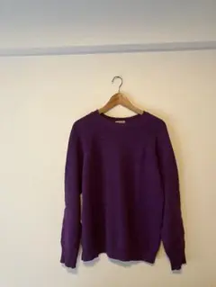 DRIES VAN NOTEN パープル ニットセーター Lドリスヴァンノッテン