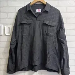 SON OF THE CHEESE ストライプ 長袖シャツ Lのサムネイル