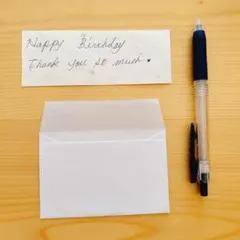 手書きメッセージカード Thank youカード お礼カード 英語可