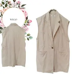 【ウィゴー】WEGO♡麻混ジレベストテーラードノースリーブジャケット【F】ボタン