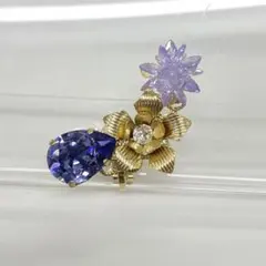 ♦︎607 イヤリング ハンドメイド 片耳 フラワー モチーフ アクセ レディース