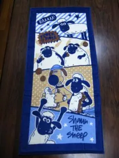 フェイスタオル 新品 ひつじのショーン 羊 ライン 水玉 星 模様 可愛 アニメ