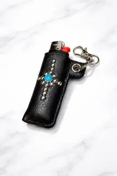 本革ライターケース　レザーキーホルダースタッズ　htc CALEE schott