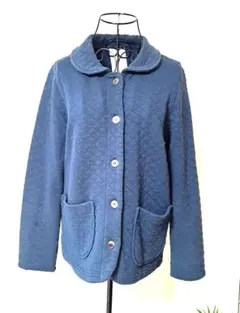 Sun Valley キルトジャケット 綿100% M ブルー系 ナチュラル系