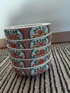 大吉窯 和モダン 15cm角皿 5枚セット 美濃焼 赤絵・染付 (年代物) 大吉窯 和モダン 15cm角皿 5枚セット 美濃焼 赤絵・染付 (年代