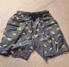 キッズ 男の子 水着 バナナ柄 グレー