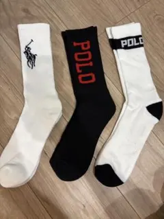 POLOロゴ入りソックス3足セット