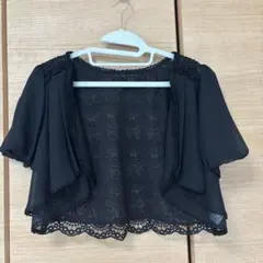 axes femme ブラック 半袖レースカーディガン　 M
