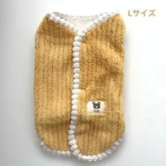 犬用秋冬服 新品未使用品 Lサイズ イエロー 背開きタイプ フリース