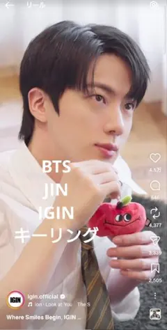 【ご専用】BTS JIN IGIN ジンくん ポップアップ キーリング