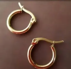 再値下げしました！ゴールド フープK18コーティングピアス