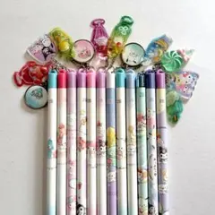 サンリオ/Sanrio/チャーム付き鉛筆/12本セット/新品未使用のサムネイル