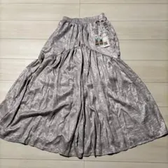 シルバー ロングスカート Mサイズ