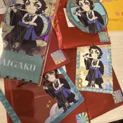 鬼滅の刃 中国限定 非遺 獪岳 缶バッジ ブロマイド クリアカード チケット