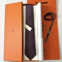 HERMES エルメス ネクタイ ブラック マリン ファソネ H柄 定番 王道 HERMES エルメス ネクタイ ブラック マリン ファソネ H柄 定番 王道