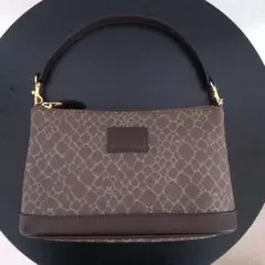 美品‼️【NINA RICCI】総柄・ブラウン ミニバッグ