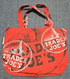 TRADER JOE'S トレーダージョーズ トートバッグ エコバッグ 赤
