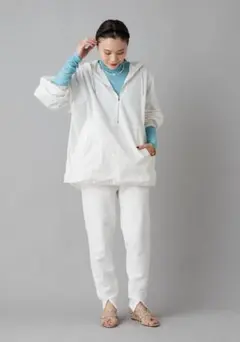 Omekashi スウェット スリット パンツ アイボリー