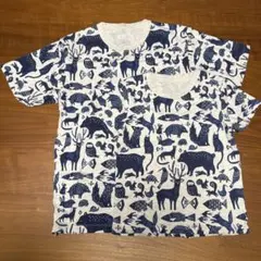graniph動物柄Tシャツ 大人用S&子供用130 親子コーデ