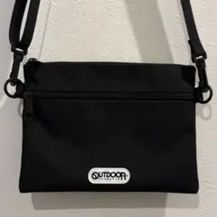 OUTDOOR ブラックショルダーバッグ