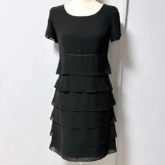 BLACK GALLERY ブラックフォーマル ティアードワンピース 【S】