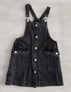 ZARA ブラックデニムジャンパースカート　116