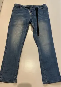 ライトブルー スリムフィットデニムパンツ