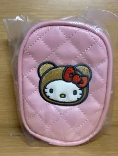 ハローキティ　キルト刺繍ポーチ　タイトー限定　 薄ピンク