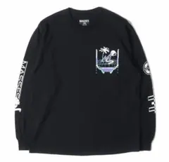 MASSES グラフィックプリント ロングスリーブ Tシャツ　ブラック
