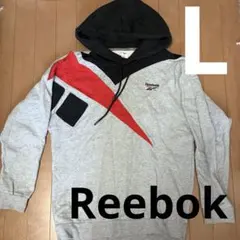 Reebok グレー フード付きパーカー　Lサイズ