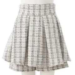 INGNIツイードタックフレアスカパン