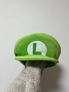 ルイージの帽子 緑色 フリース素材