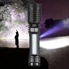 超高輝度 LED懐中電灯 最強 充電式 防水 作業灯 災害 アウトドア