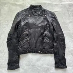 ZARAザラ　本革　ブラックレザー　ライダースジャケット　S