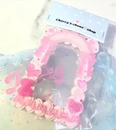 デコホイップ　ホイップデコ　硬貨ケース　トレカ　推し活　ピンク×メイド　耳