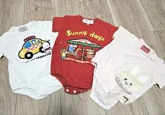 70センチ　キャラクター　ロンパース　セット