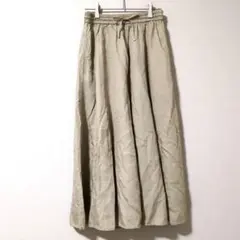 GLOBAL WORK エアリーリラックスDENIMスカート ショート丈ベージュ