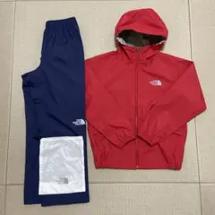 ノースフェイス　キッズ　レインテックスユリイカ　レインウェア　レッド　140