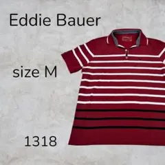Eddie Bauer トップス ポロシャツ 半袖 ボルドー ボーダー ゴルフのサムネイル