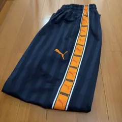 PUMA ストライプパンツ　ネイビー×オレンジ　パンツ