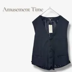 未使用 タグ付 アミューズメントタイム 5L 大きめ フォーマル ベスト メンズ