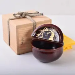 茶道具 京漆匠 平安象彦造 渦塗糸目 香合 共箱 V R8619 - メルカリ