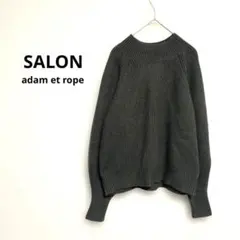SALON adam et rope リブ編み　クルーネックセーター Ｆ