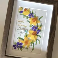 シーグラスアート＊春のささやき＊