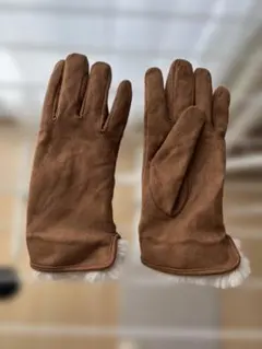 ブラウン スエード 手袋 Mサイズ