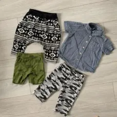 追加/男の子/80cm/ハーフパンツ/ズボン/シャツ/5着まとめ売り